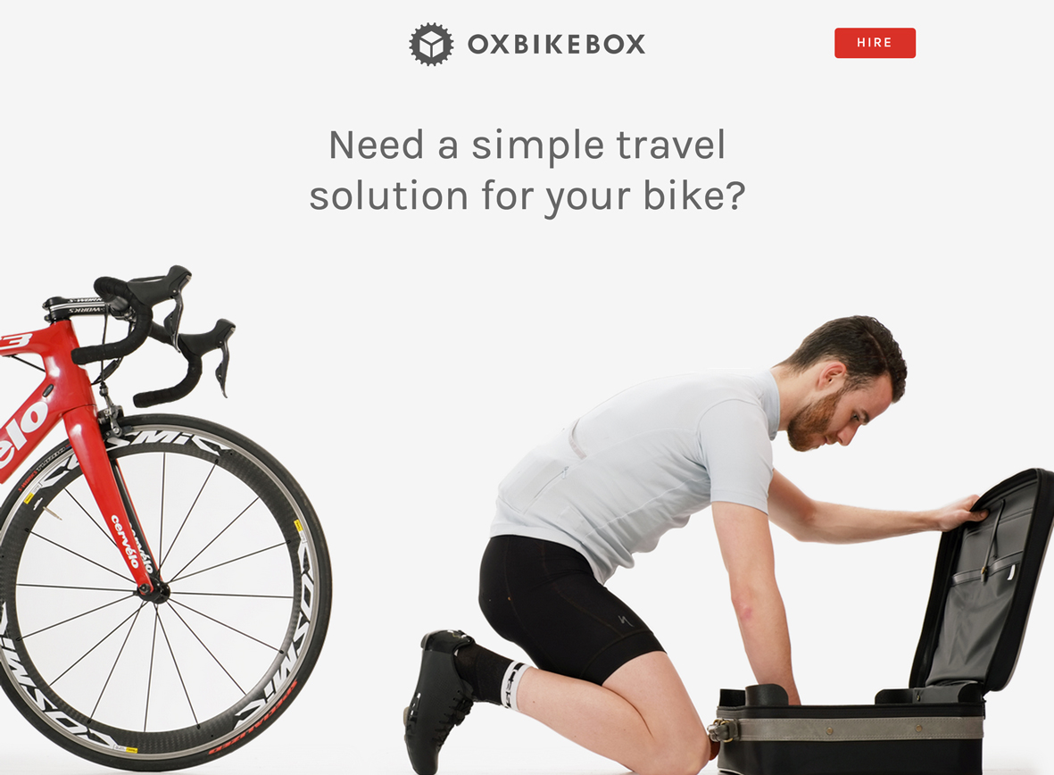 Website screenshot for OxBikeBox